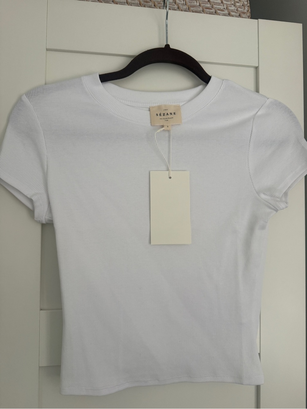 Sezane White Camil T-Shirt - Picture 4 of 4